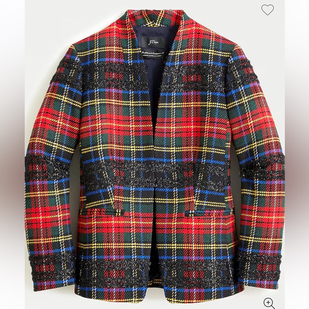 J. Crew Going-out blazer in Lurex® Stewart tartan size 0
